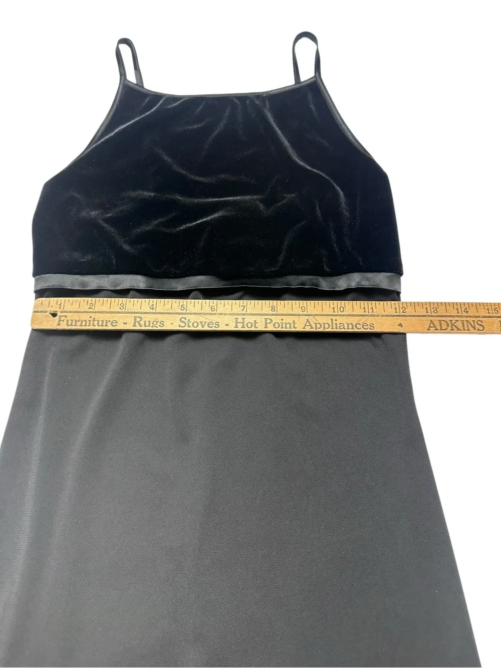 Vintage 90s Byer Too Velvet Maxi Dress M Black Y2K Slip Made USA